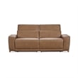 Pemberly Row Zero Gravity Power Recliner Upholstered Sofa in Tan