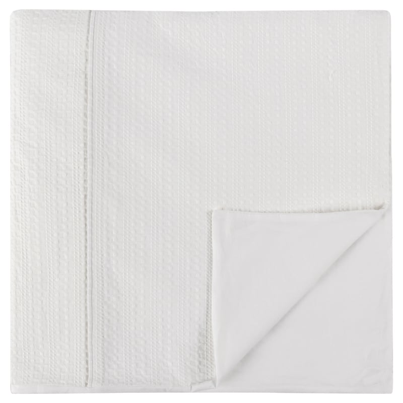 Pemberly Row Contemporary 3-Piece Cotton Fabric King Duvet Set in Ivory