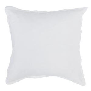 Pemberly Row Contemporary Soft Cotton Linen Sham in White Finish