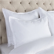Pemberly Row Contemporary Soft Cotton Linen Sham in White Finish