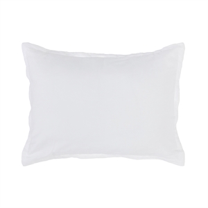 Pemberly Row Contemporary Soft Cotton Linen Sham in White Finish