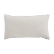 Pemberly Row Contemporary Lana Cotton King Sham in Ivory Finish