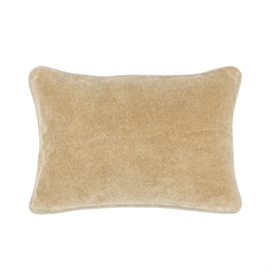 Pemberly Row Transitional 14&quotx20&quot Velvet Throw Pillow in Wheat
