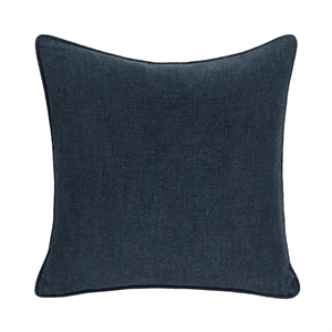 Pemberly Row Modern Transitional Linen Fabric Throw Pillow in Blue