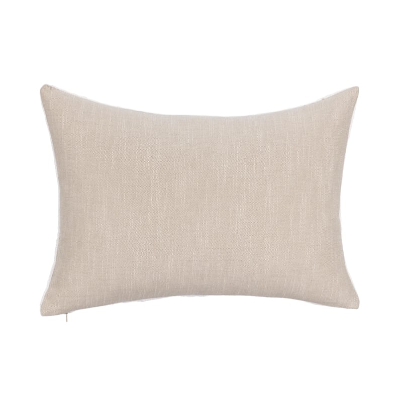 Pemberly Row Transitional Cotton Fabric Throw Pillow in White