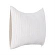 Pemberly Row Transitional Cotton Fabric Throw Pillow in White