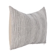 Pemberly Row Transitional Cotton Fabric Throw Pillow in Gray