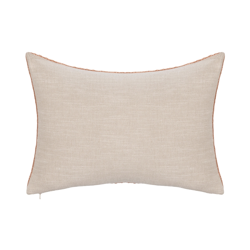 Pemberly Row Transitional Cotton Fabric Throw Pillow in Terracotta