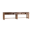 Pemberly Row Transitional Reclaimed Wood 6Dwr Console Table in Natural