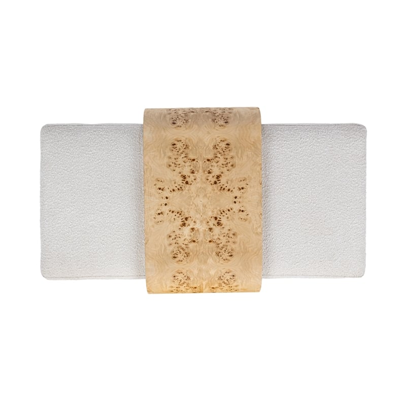 Pemberly Row Upholstered Fabric Cocktail Coffee Table in Ivory