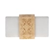 Pemberly Row Upholstered Fabric Cocktail Coffee Table in Ivory