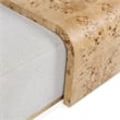 Pemberly Row Upholstered Fabric Cocktail Coffee Table in Ivory