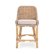 Pemberly Row Modern Transitional Counter Stool in Natural Finish