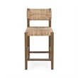 Pemberly Row Transitional Banana Bark Counter Stool in Brown