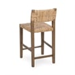 Pemberly Row Transitional Banana Bark Counter Stool in Brown