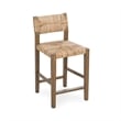 Pemberly Row Transitional Banana Bark Counter Stool in Brown