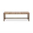 Pemberly Row Transitional Banana Bark Accent Bench in Brown Finish