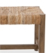Pemberly Row Transitional Banana Bark Accent Bench in Brown Finish