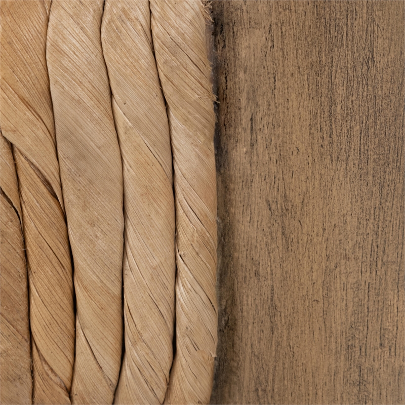 Pemberly Row Transitional Banana Bark Accent Bench in Brown Finish