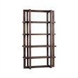 Pemberly Row Transitional Mango Wood Bookcase in Brown Finish