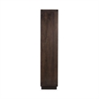 Pemberly Row Transitional Mango Wood Curio Cabinet in Dark Brown