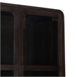 Pemberly Row Transitional Mango Wood Curio Cabinet in Dark Brown