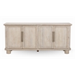 Pemberly Row Transitional Mango Wood Sideboard Buffet in White