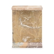 Pemberly Row Transitional Marble Accent Table in Brown Finish