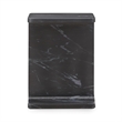 Pemberly Row Transitional Marble Accent Table in Black Finish