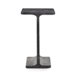Pemberly Row Transitional Marble Accent Table in Black Finish