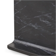 Pemberly Row Transitional Marble Accent Table in Black Finish