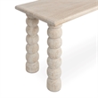 Pemberly Row Modern Transitional Solid Wood Console Table in Cream