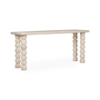 Pemberly Row Modern Transitional Solid Wood Console Table in Cream