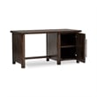 Pemberly Row Transitional Solid Mango Wood Desk in Brown Finish