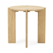 Pemberly Row Transitional Oak Wood Round End Table in Natural
