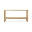Pemberly Row Transitional Oak Wood Oval Console Table in Natural