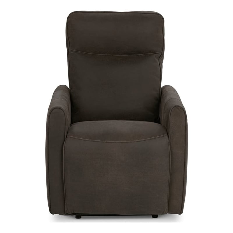 Pemberly Row Transitional Power Recliner Accent Chair in Brown