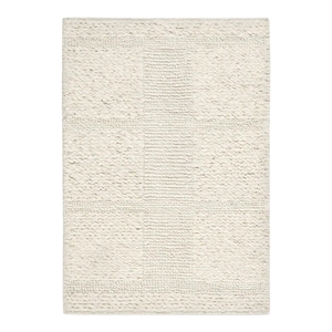 Pemberly Row 2'x3' Handwoven Wool Fabric Accent Rug in Ivory