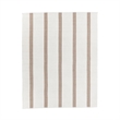 Pemberly Row 8x10 Handwoven Performance Stripe Ivory Area Rug