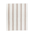 Pemberly Row 9x12 Handwoven Performance Stripe Ivory Area Rug