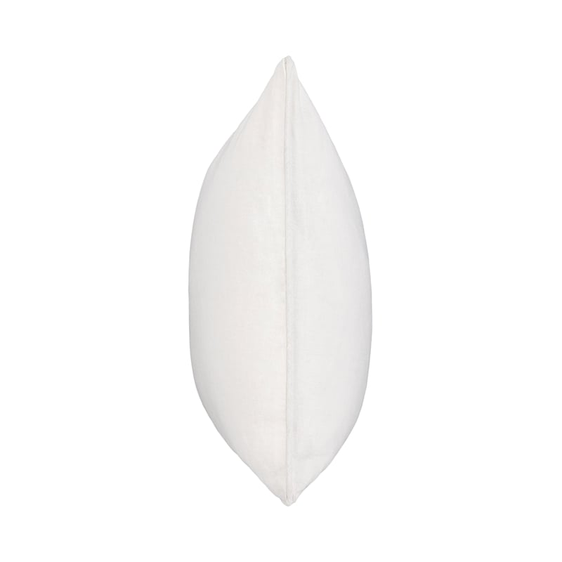 Pemberly Row Transitional Linen Fabric Throw Pillow in Ivory