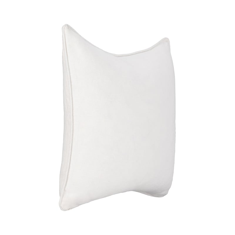 Pemberly Row Transitional Linen Fabric Throw Pillow in Ivory