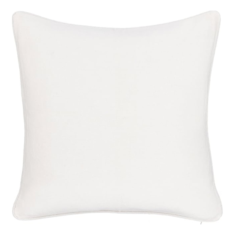 Pemberly Row Transitional Linen Fabric Throw Pillow in Ivory