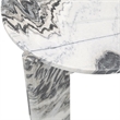 Pemberly Row Modern Transitional Marble End Table in Gray Finish