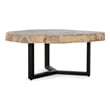 Pemberly Row Transitional Live Edge Coffee Table Natural in Natural