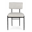 Pemberly Row Set of 2 Leather Upholstered Dining Chair in Off White