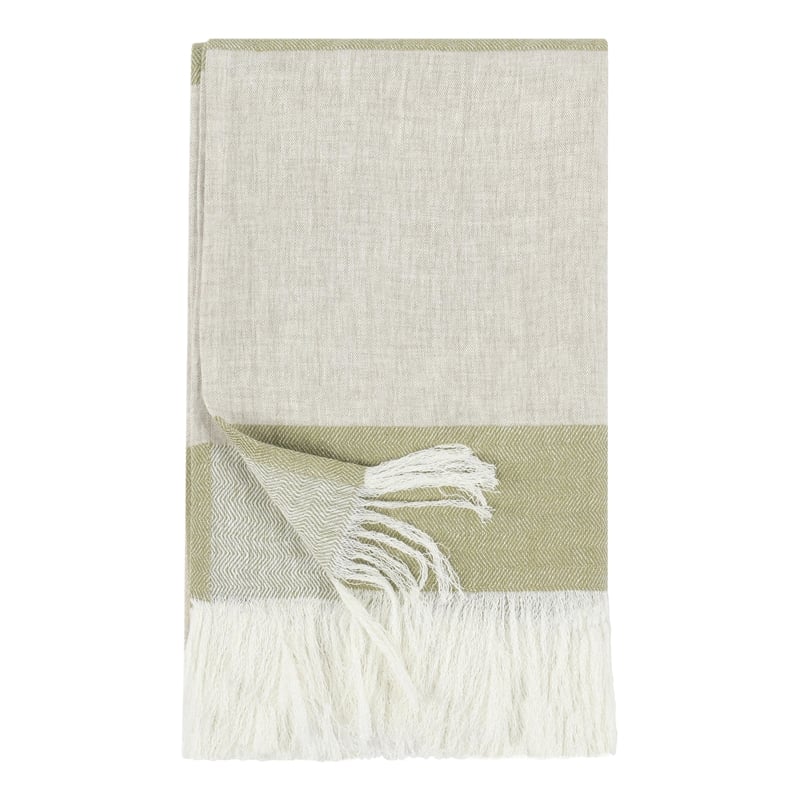 Pemberly Row Linen Fabric Green Multicolor 50