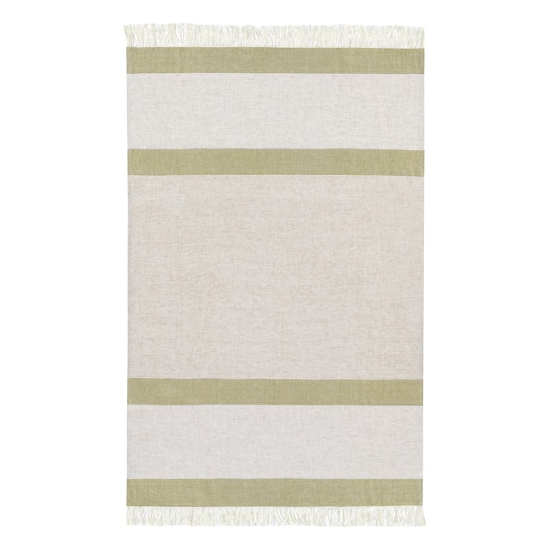 Pemberly Row Linen Fabric Green Multicolor 50