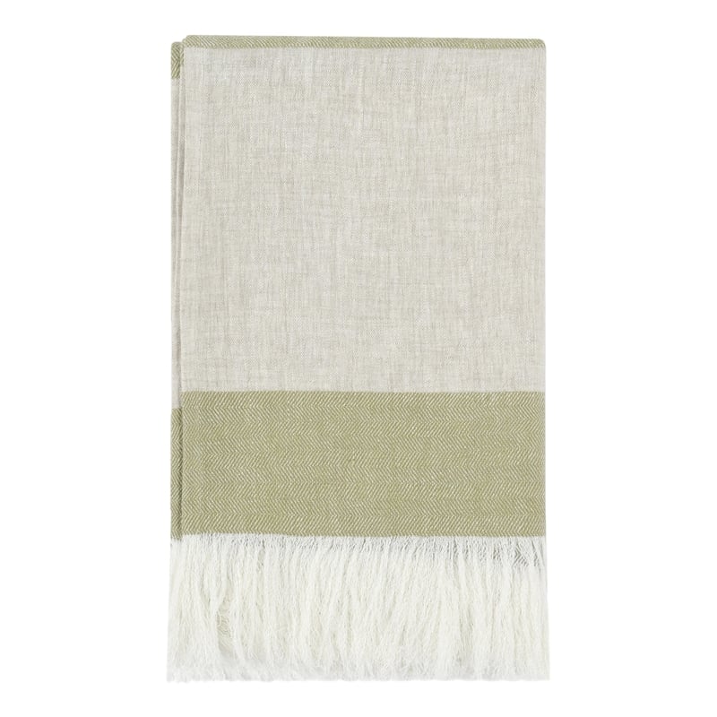 Pemberly Row Linen Fabric Green Multicolor 50