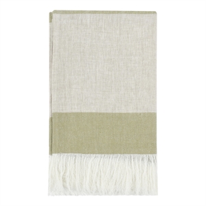 Pemberly Row Linen Fabric Green Multicolor 50&quotx70&quot Throw Blanket